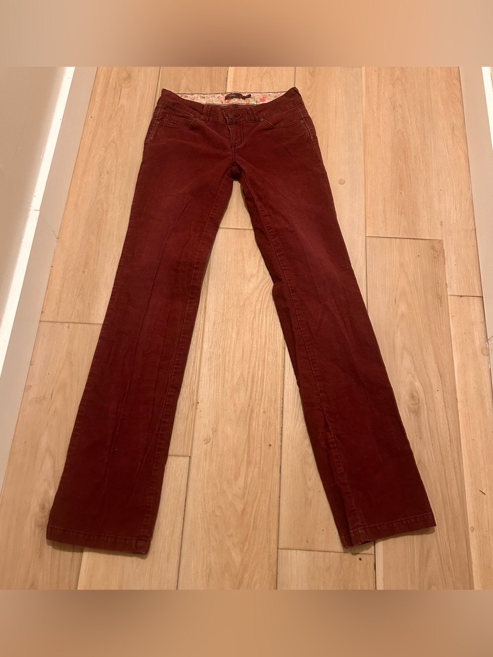 Prana Women's Low Rise Corduroy Pants Plum Y2K Size 2 Tall